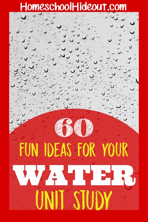 Looking for fun ideas to enjoy with your water unit study? We've got ya covered! #waterunitstudy #tgatb #thegoodandthebeautifulwater #h20 #homeschool #educationalactivities Water Theme Preschool, Water Lessons, Water Unit, Water Experiments, Unit Studies Homeschool, Social Studies Notebook, Importance Of Water, American History Lessons, Preschool Units