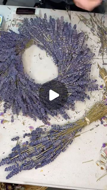 Gallup Homestead on Instagram: "If only making wreaths was this quick 😆   #lavender #lavenderwreath #driedflowers #driedflowerwreath #flowerfarm" Dried Lavender Wreath Diy, How To Make A Lavender Wreath, Lavender Wreath Diy, Making Wreaths, Lavender Wreath, Dried Lavender, Flower Farm, If Only, Diy Wreath