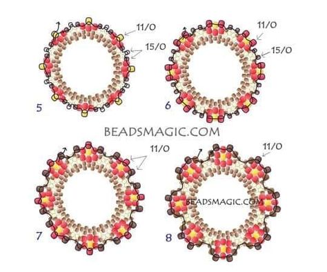 Seed Bead Tutorials, Beaded Necklace Patterns, Beading Patterns Free, Bead Weaving Patterns, Seed Bead Tutorial, Necklace Patterns, Beaded Bracelet Patterns, Homemade Jewelry, Beaded Jewelry Patterns