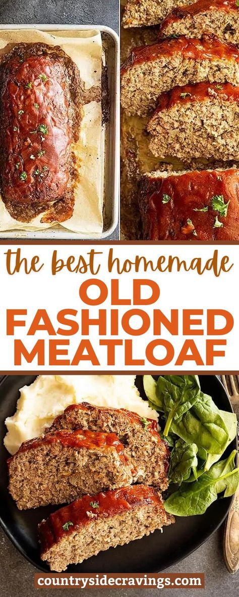 Meatloaf Recipes Easy Beef, Meatloaf With Oats, Pork And Beef Meatloaf, Southern Style Meatloaf, Meatloaf Oatmeal Recipe, Quick Meatloaf Recipes, Southern Meatloaf, Meatloaf With Oatmeal, Ground Beef Meatloaf