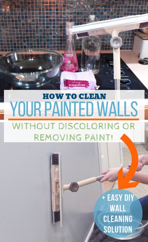 Wall Washing Hacks, How To Wash Walls Without Removing Paint, Cleaning Bathroom Walls, Wash Walls Solution, Wall Cleaner For Painted Walls, How To Clean Painted Walls, Wall Washing Solution Diy, Clean Walls Without Removing Paint, How To Clean Your Walls