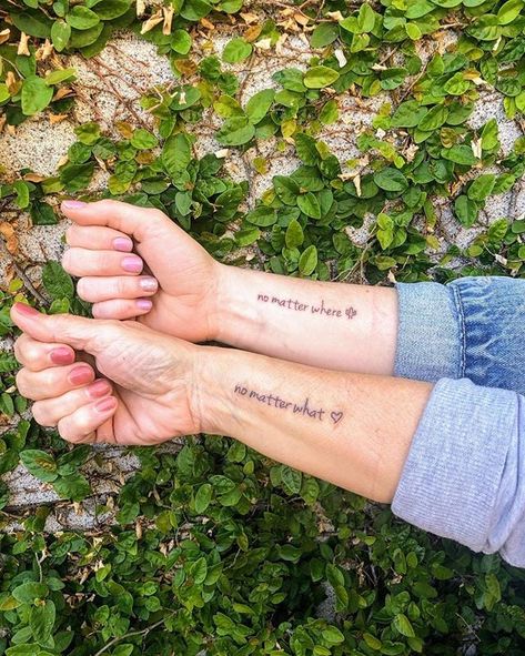 Mother Daughter Tattoos Country, Generation Tattoo Ideas Women, Cute Mom And Daughter Tattoos Unique, Mother Daughter Tattoos Sayings, Stepmom And Daughter Tattoos, I Love Lucy Tattoo Ideas, Meaningful Matching Tattoos Mom And Daughter, Your My Person Tattoo, Stepmom Tattoo Ideas