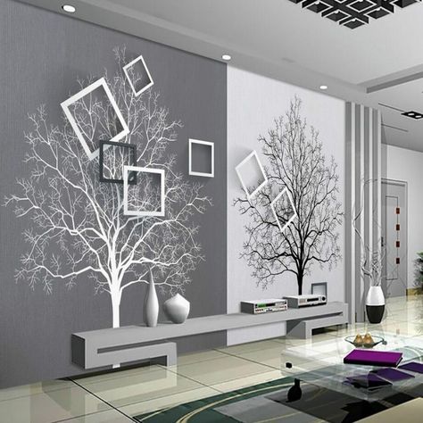 Tv Wanddekor, Wallpaper Designs For Walls, 3d Living Room, Living Room Murals, 3d Wallpaper For Walls, Wallpaper For Wall, Tv Wall Decor, Bedroom Wall Paint, Wallpaper Walls Decor