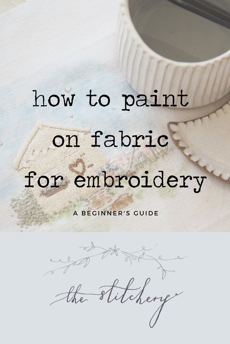 Beginners Guide to Painting on Linen — The Stitchery Paint On Fabric, Fabric For Embroidery, Painting On Linen, Hanging Craft Ideas, Fabric Painting Techniques, Creative Retreat, Textile Art Embroidery, Hanging Craft, New Paper