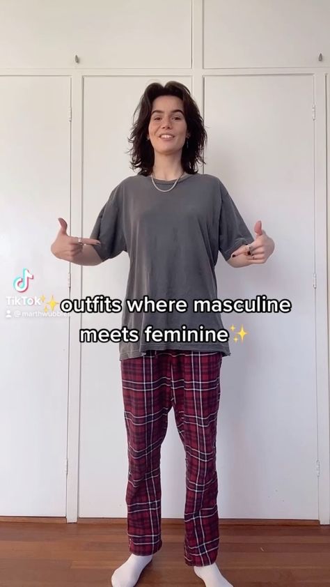 marthwatermelon on Instagram: Wanted to do an outfit video for people that wanna start dressing a lil more masculine :)🤍✨ #outfits #fashion #outfitideas Masculine But Feminine Outfits, Feminine Masculine Outfits, Feminine And Masculine Outfits, Feminine Masculine Style Outfit, How To Dress More Masculine, Masculine And Feminine Outfits, Masculine Feminine Outfits, How To Dress Masculine As A Female, Masculine Dresses