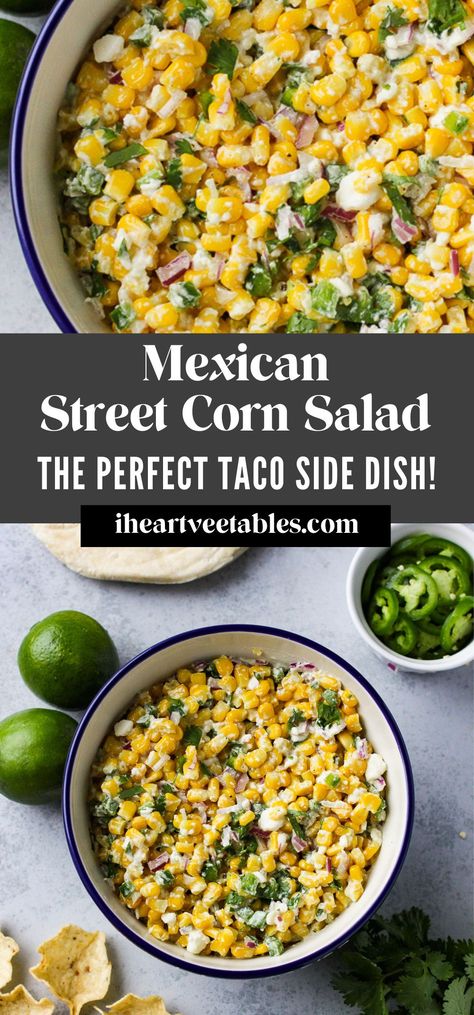 Taco Side Dishes, Street Corn Salad, Brazilian Samba, Mexican Side Dishes, Mexican Street Corn Salad, Taco Dinner, Mexican Dinner, Mexican Street Corn, 5 De Mayo