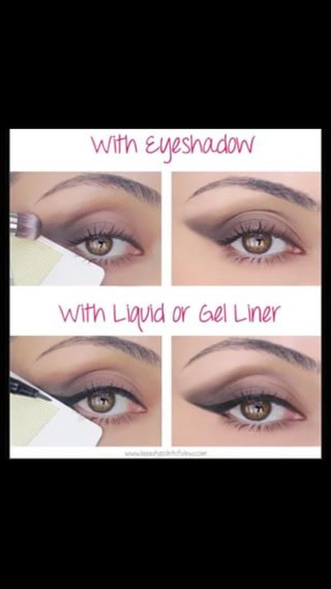 Tape trick for perfect eyeshadow!! Liner Hacks, Liner Tutorial, Eyeliner Application, Liner Makeup, Natural Hair Mask, Perfect Eyeliner, Winged Liner, Hooded Eyes, Eyeliner Tutorial