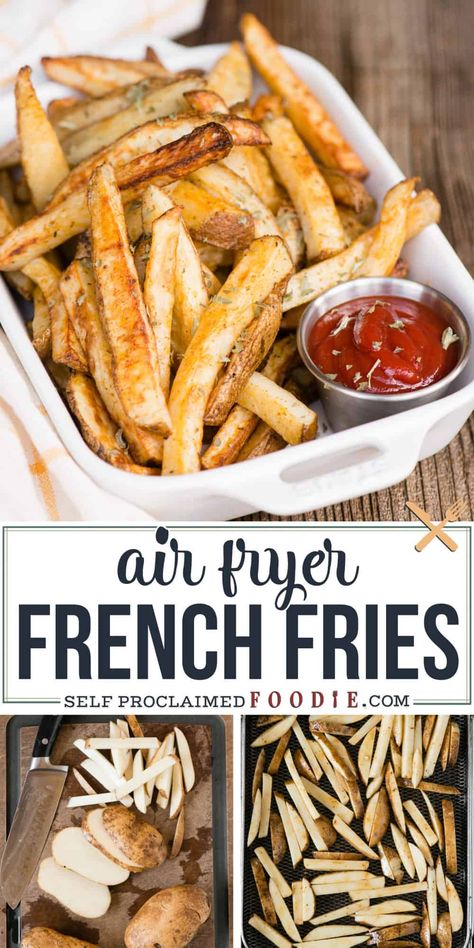 Fries Air Fryer Recipes, French Fries Air Fryer, Easy Airfryer, Fries Air Fryer, Air Fry French Fries, Air Fryer Fries, Air Fryer French Fries, Homemade Fries, Making French Fries