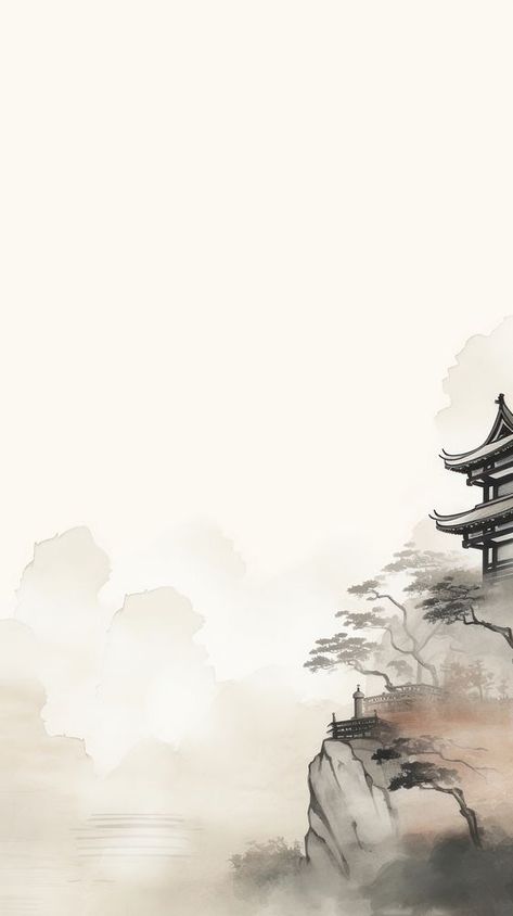 Chinese temple wallpaper backgrounds drawing sketch. | premium image by rawpixel.com / north Chinese Art Wallpaper, Iphone Wallpaper Chinese, Temple Chinese, Backgrounds Drawing, Temple Background, Page Background Design, Art Iphone Wallpaper, Minimalist Iphone Wallpaper, Temple Wallpaper