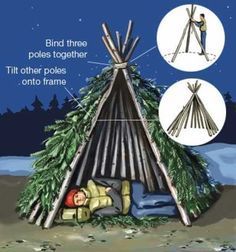 How To Make Survival Shelters Supraviețuire Camping, Primitive Survival, Survival Life Hacks, Survival Shelter, Survival Techniques, Save Your Life, Homestead Survival, Survival Life, Wilderness Survival