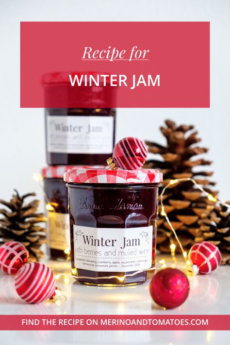 Christmas Jam Recipes Homemade, Winter Jam Recipes, Spiced Jam, Jam Ideas, Winter Jam, Make Jam, Cranberry Christmas, Sustainable Christmas Gifts, Christmas Jam