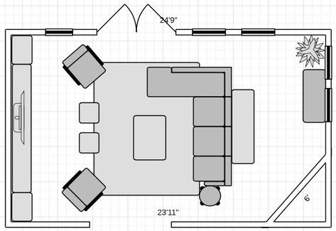 Floor Plan Furniture, Rectangle Living Room, Plan Furniture, Long Narrow Living Room, Living Room Floor Plans, Rectangular Living Rooms, Interior Floor Plan, Small Living Room Layout, Narrow Living Room