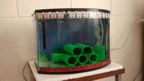 Mario Video Game, Something Creative, African Cichlids, Pvc Fittings, Aquarium Filter, Scotch Tape, Leopard Gecko, Adhesive Paper, Pvc Pipe