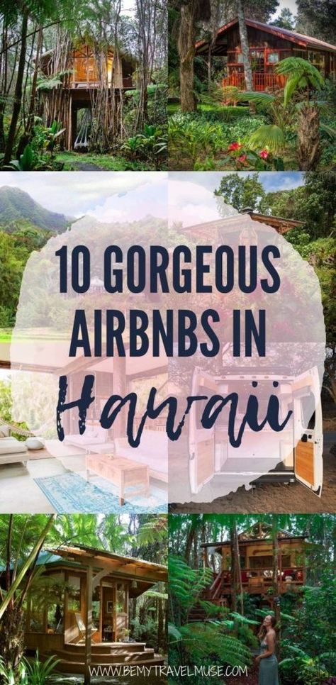 Here are 10 of the most beautiful Airbnbs you can find in Hawaii. If you want to have a unique accommodation experience when traveling in Hawaii, this list is for you. See beautiful treehouses, cabins, and cottages and use this list to help plan your trip to Hawaii now. #Hawaii Local Hawaii Style, Hawaii Camping, Unique Accommodation, Hawaii Trip Planning, Hawaii Vacation Tips, Hawaii Packing, Kauai Travel, Inspiring Places, Hawaii Travel Guide