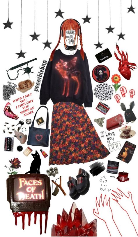 #fashion #aesthetic #aestheticoutfit #outfits #outfitideas #falloutfit #fallfashion #alternative #creepycute #outfitboard #red #redaesthetics Devilcore Outfits, Horror Outfits Aesthetic, Devilcore Aesthetic Outfit, Demoncore Aesthetic, Devilcore Aesthetic, Horror Outfits, Demon Core, Epic Outfits, Gothic Stuff