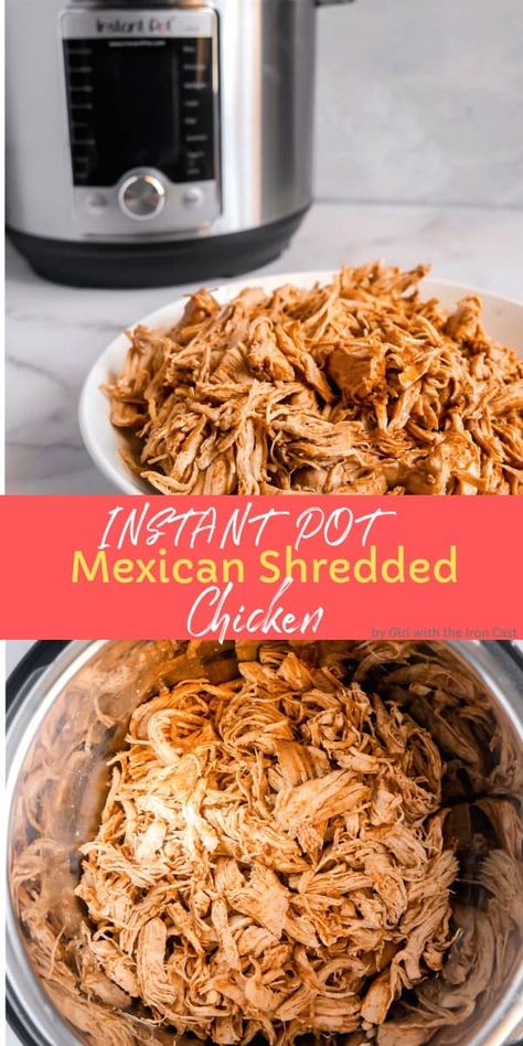 Chicken Instapot, Instant Pot Mexican, Easy Shredded Chicken, Mexican Shredded Chicken, Crunchwrap Supreme, Shredded Chicken Tacos, Chicken Taco Recipes, Shredded Chicken Recipes, Instant Pot Recipes Chicken