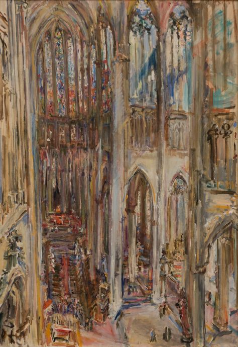 Oskar Kokoschka, Cathedral Interior, Interior View, German Expressionism, Architecture Drawing Art, Expressionist Art, Famous Art, High Art, Art Studies