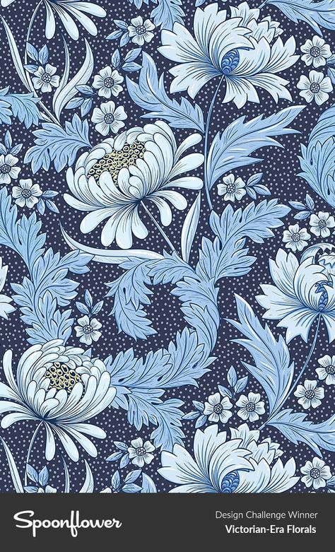 Art Nouveau Wallpaper, Victorian Fabric, Victorian Pattern, Wallpaper Fabric, Victorian Flowers, Wallpaper Patterns, Victorian Art, Custom Printed Fabric, Vintage Wallpaper