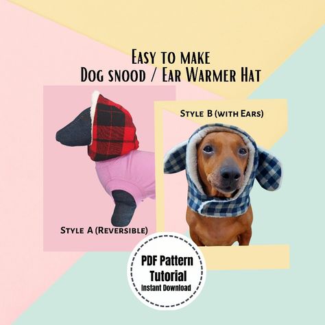 Dog Beanie Pattern, Puppies Clothes, Sew Hat, Diy Winter Hat, Hat For Cat, Dog Sewing Patterns, Dog Snood, Cat Beanie, Hat Patterns To Sew