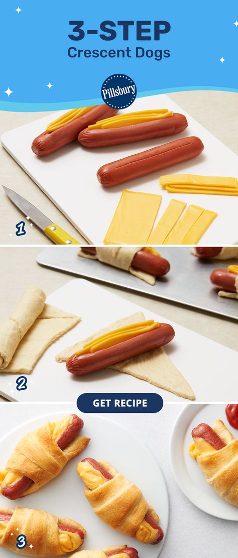 easy lunch ideas, quick easy snacks, finger food ideas, kid friendly food, kid friendly finger food, 3 ingredient recipes, pigs in a blanket recipe, how to make pigs in blanket, pigs in a blanket with cheese, pigs in a blanket crescent rolls Croissant Roll Hotdogs, Pigs In A Blanket With Cheese Recipe, How To Make Pigs In A Blanket With Crescent Rolls, Hot Dog Wraps Crescent Rolls, Piggies In A Blanket Crescent Rolls, Hot Dog Rolled In Cresent Rolls, Crescent Rolls With Hot Dogs, Cheesy Hot Dog Roll Ups, Crescent Dogs With Cheese