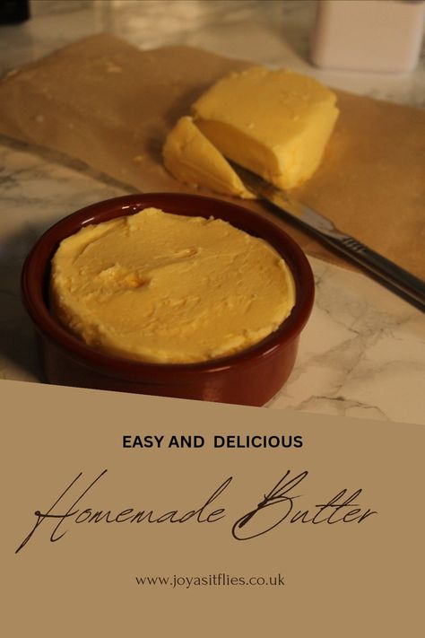 Homemade Butter in terracotta pot Pot Butter Recipe, Homemade Yogurt Recipes, Food F, Homemade Yogurt, Homemade Butter, Clotted Cream, Butter Recipe, Easy Recipe, Homemade Recipes