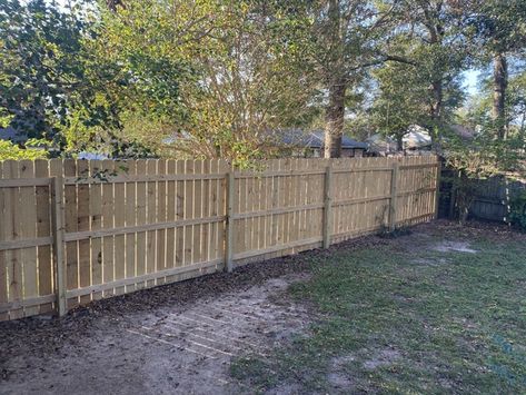 Dog Ear Fence, Bag Of Cement, Fence Picket, Post Hole Digger, Old Fences, Our First Home, Yard Work, Dog Ear, Big Tree