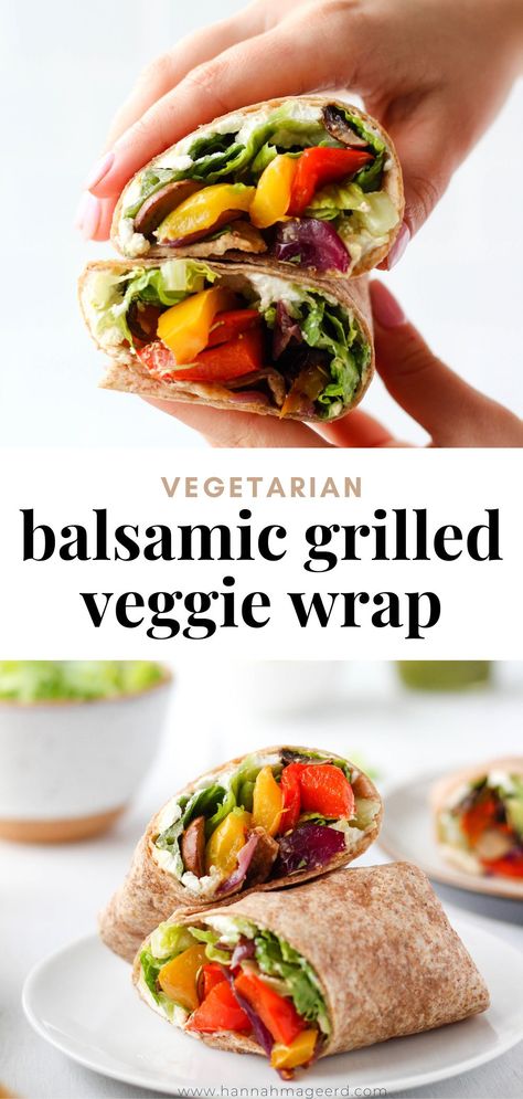 Grilled Veggie Wrap, Wrap Vegetarian, Wraps Recipes Vegetarian, Vegetarian Wraps, Veggie Wrap, Veggie Wraps, Lunch Idea, Tasty Vegetarian Recipes, Lost 100 Pounds