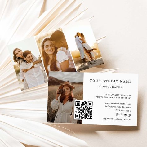 Photography Business Card with Business Card Business Card Picture, Photographer Business Card Design, Photography Business Cards Template, Qr Code Business, Photography Names, Photo Business Cards, Qr Code Business Card, Photographer Business, Photographer Business Cards