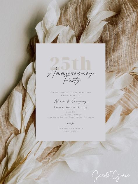 How to Throw an Amazing Anniversary Party - Lady Celebrations Anniversary Party Invitations, Anniversary Invitation, Wedding Anniversary Invitations, Birthday Party Invitation Templates, Anniversary Invitations, Party Invite Template, Birthday Invite, 80th Birthday, Anniversary Party