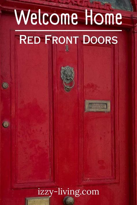 The front door color you choose says a lot about you, your home, and your personality! Think about painting your front door red? Read my post for some inspiration! Red Front Door Paint Color, Painting Your Front Door, Paint Your Front Door, Front Door Color, Front Door Paint, Red Front Door, Door Paint, Front Door Paint Colors, Door Paint Colors