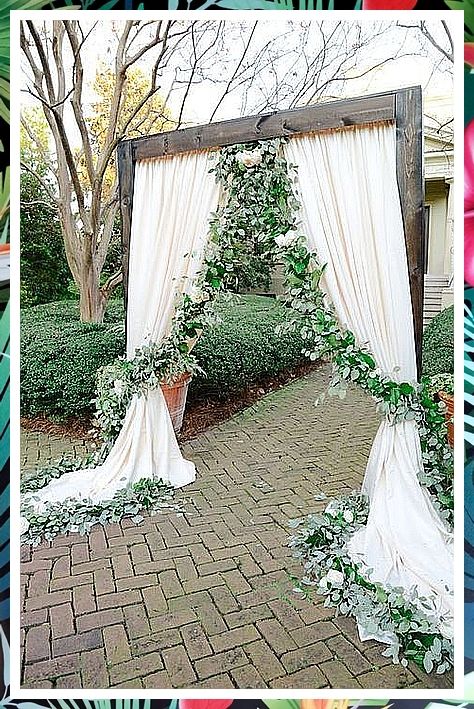 Wedding Arch Ideas - HurryDon't miss out these awesome items. Wedding Ceremony Backdrop Diy, Ceremony Flowers Aisle, Wedding Ceremony Backdrop Outdoor, Ceremony Backdrop Outdoor, Diy Wedding Arch, Wedding Arch Rustic, Rustic Wedding Decorations, Wedding Entrance Decor, Wedding Ceremony Ideas