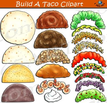 Salad Clipart, Build A Salad, Taco Clipart, Taco Crafts, Diy Cookbook, Free Printable Crafts, Battered Fish, Food Activities, Classroom Materials