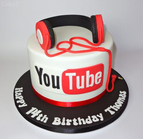 Youtube Birthday, Youtube Party, 10 Birthday Cake, Thomas Birthday, Cake Shapes, 80th Birthday Party, Baby Birthday Party, 12th Birthday, Happy Birthday Cakes