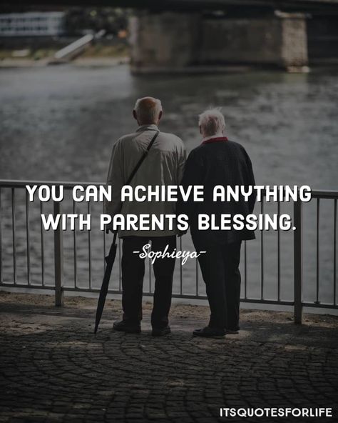 Parents blessing is important❤ #itsquotesforlife🍁 #blessing #parents #achieve Quotes Parents, Blessing Quotes, Blessed Quotes, My Parents, Vision Board, Parenting, Quotes, Movie Posters, Quick Saves