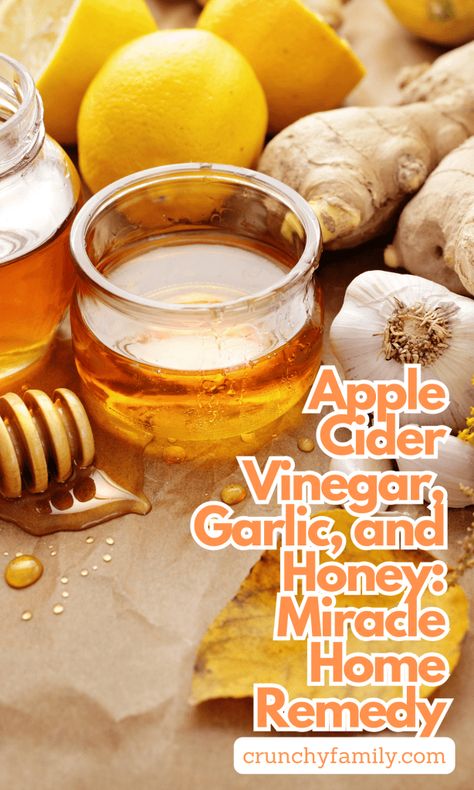 Apple Cider Vinegar, Garlic, and Honey: Miracle Home Remedy - Crunchy Family Natural Remedies For Chest Cough, Amish Cold Remedies, Garlic Apple Cider Vinegar And Honey, Onion Honey Medicine, Severe Cold And Cough Remedies, Onion Garlic Honey Remedy Homemade, Cold And Cough Remedy For Adults, Honey Garlic Immune Booster, At Home Cough Remedies