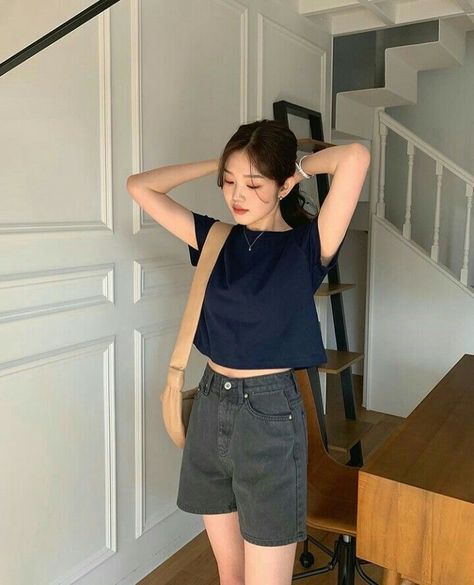 Filipino Summer Outfits, Korean Summer Fits, Asia Summer Outfit, Ulzzang Summer Outfits, Korean Casual Outfits Street Styles, Female Summer Outfits, Asian Summer Outfits, Outfit Korean Style, Korean Outfit Street Styles