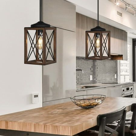 The farmhouse pendant lights with metal lampshade can soften light while meeting almost all your needs like illuminating and creating romantic atmosphere for your lovely home, adds a classic and timeless feel for your kitchen island, dinning room, bedroom, living room, entrance, bar, etc. The pipes could be adjusted to different heights as your needs while the axis of rotation could achieve 0-90 installation so that it could be installed on both flat ceiling and sloped ceiling. Color: Bronze. Lights Above Kitchen Island, Kitchen Island Wood, Lighting For Kitchen Island, Lights Over Kitchen Island, Lighting For Kitchen, Island Light Fixtures, Farmhouse Kitchen Lighting, Farmhouse Light Fixtures, Farmhouse Pendant Lighting