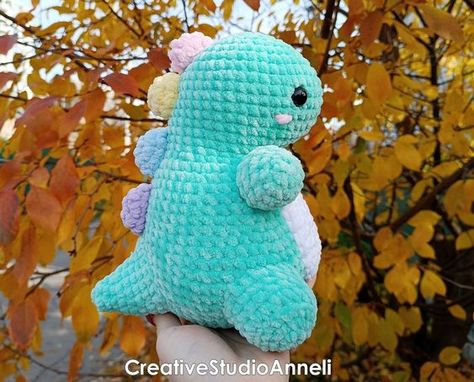 Big crochet dino plushie/dinosaur plush toy/ Crochet animals/ Plushies/ baby toy/ gift for her/ nursery decor/ kawaii/ Christmas gift Crochet toys free patterns easy #crochettoysfreepatternseasy #crochet #crochettoy #crochetpattern #crochetpatterns 4.635 Toys Quotes, Dino Plushie, Crochet Dino, Art Au Crochet, Animal Plushies, Big Crochet, Crochet Dinosaur Patterns, Dinosaur Plush Toy, Crochet Toys Free Patterns