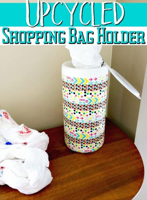 Diy Shopping Bag, Shopping Bag Holder, Easy Upcycle, Upcycle Crafts Diy, Diy Crafts For Adults, Work Diy, Diy Valentines Crafts, Recycled Projects, Upcycle Projects