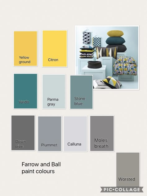 Happy Family Life, Yellow Sofa, Yellow Living Room, Living Room Color Schemes, Shabby Chic Bathroom, Farrow And Ball, Scandinavian Fashion, Chic Bathrooms, Gray Sofa