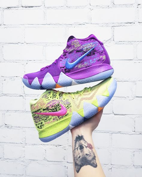 Kyrie 4 Confetti, Zapatillas Kyrie Irving, Shoes Volleyball, Custom Baby Shoes, Basketball Shoes Kyrie, Irving Shoes, Kyrie Irving Shoes, Hoop Shoes, Kyrie 4