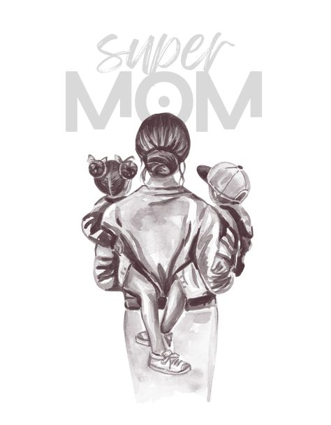 Black Family Cartoon, Mom Drawing, Pregnancy Affirmations, Cartoon Mom, Vision Board Wallpaper, Vision Board Pictures, Mom Pictures, Mother Art, Strong Mom