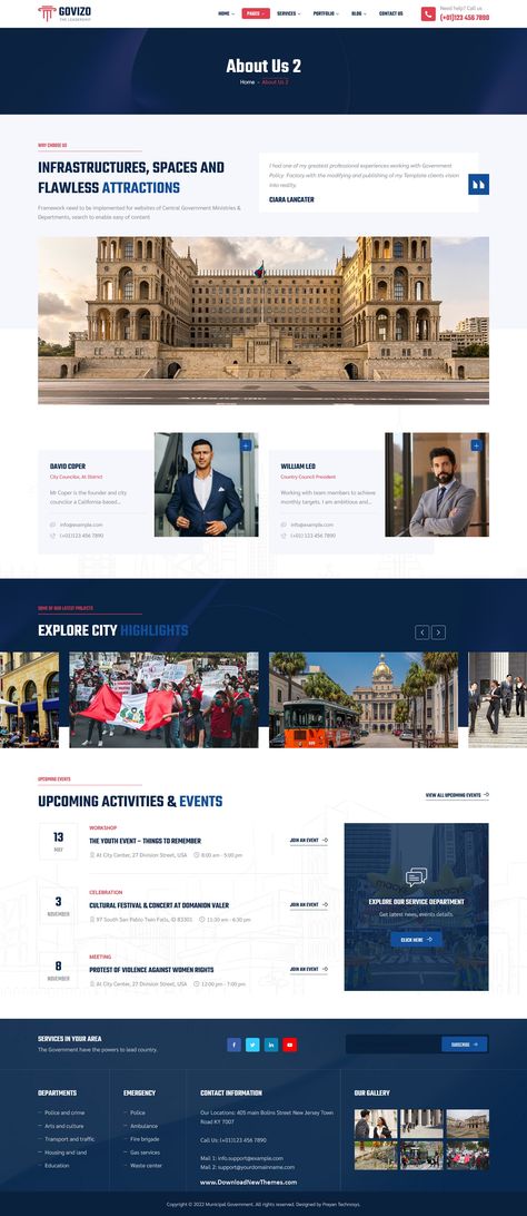 About Us Page - Municipal and Government WordPress Theme Government Website Design Inspiration, Non Profit Website Design Inspiration, Government Graphic Design, Government Website Design, Government Design, Municipal Government, Ui Website, Government Website, Professional Website Design