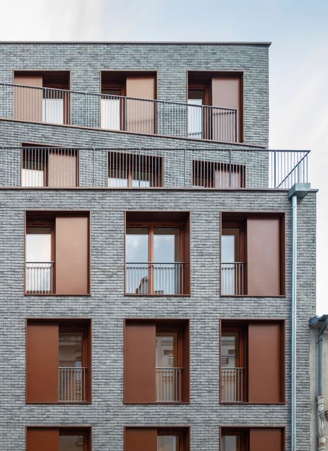 Fasad Design, Hotel Facade, Urban Housing, Brick Detail, Facade Architecture Design, Building Layout, Brick Architecture, Apartment Architecture, Brick Facade