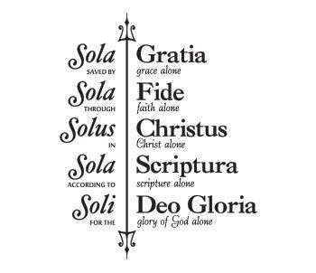 Solas Tattoo, Reformation Sunday, The Five Solas, Seven Days Of Creation, Five Solas, Reformation Day, 5 Solas, Bible Verse Tattoos, Charles Spurgeon Quotes