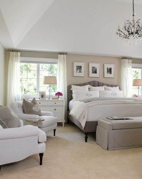 agreeable gray sherwin williams Bedroom Bliss, Master Room, Bilik Tidur, Versace Home, Neutral Bedroom, Bedroom Windows, Dreamy Bedrooms, Remodel Bedroom, Master Bedrooms Decor