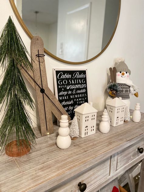 Ski Chalet Christmas Decor, Chalet Christmas Decor, Ski Lodge Christmas Decor, Ski Lodge Christmas, Christmas Skiing, Lodge Christmas Decor, Alpine Decor, Cabin Christmas Decor, Cabin Rules