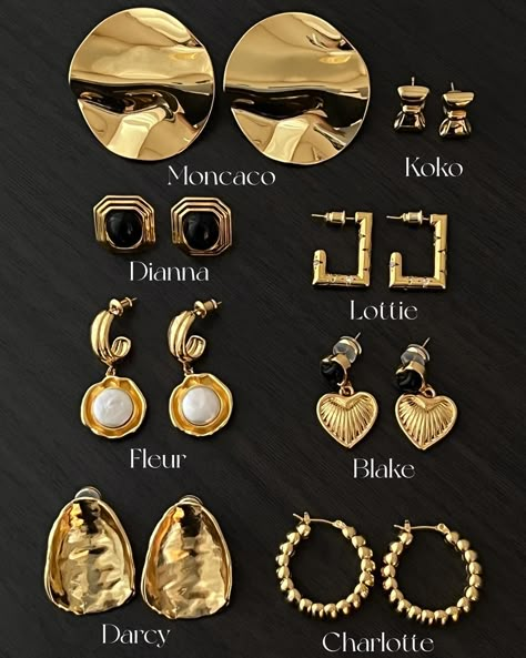 💌NEW DROPS | Introducing our newest arrivals: 24k gold-plated statement earrings. Elevate your wardrobe with these eye-catching pieces that make a lasting impression from the moment they‘re seen✨ (Enjoy automatic discounts at checkout: Buy 2 Get 10% Off, Buy 3 Get 15% Off) shop www.oreejewellery.com #OréeJewellery #OréeEarrings Loud Jewelry, Money Accessories, Golf Jewelry, Dope Jewelry Accessories, Gold Minimalist Jewelry, Jewelry Product Shots, Jewelry Western, Accesories Jewelry, Luxe Jewelry