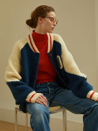 Designer fashion, Seoul-fully created | W Concept Knit Varsity Jacket, Eclectic Grandpa, Varsity Cardigan, Jacket Outfit Women, Color Representation, Knit Vest Pattern, Alpaca Cardigan, Silky Texture, Signature Fragrance