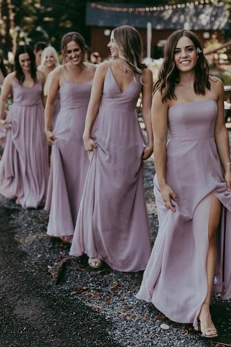 Lavender Wedding Theme, Lilac Bridesmaid, Lavender Bridesmaid, Lavender Bridesmaid Dresses, Lilac Bridesmaid Dresses, Pinterest Life, Custom Bridesmaid Dress, Wedding Dress Guide, Mismatched Bridesmaid Dresses